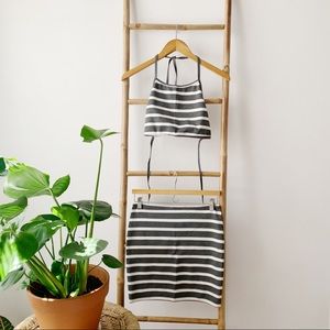 American Apparel Striped Ponte Set